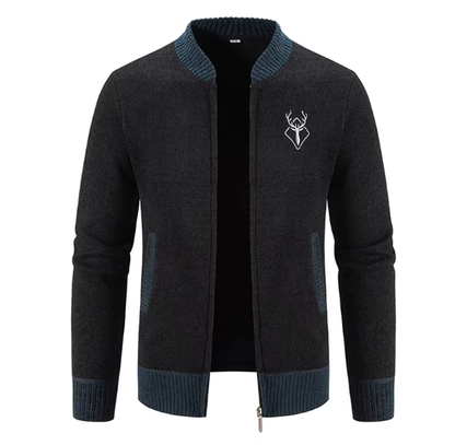 Elarova | Stilvolle Herrenstrickjacke mit Reißverschluss und Strickdesign