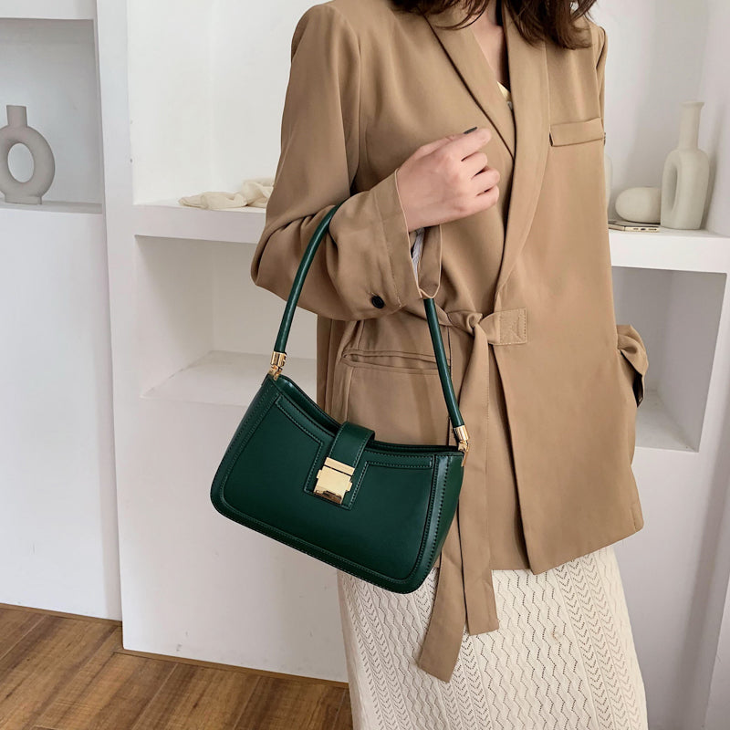 Elarova | Stilvolle Linke Schultertasche | Damen Designer Handtasche mit Reißverschluss