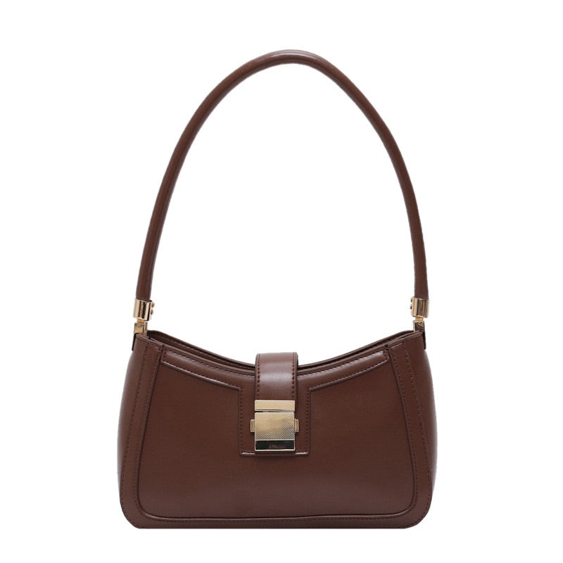 Elarova | Stilvolle Linke Schultertasche | Damen Designer Handtasche mit Reißverschluss