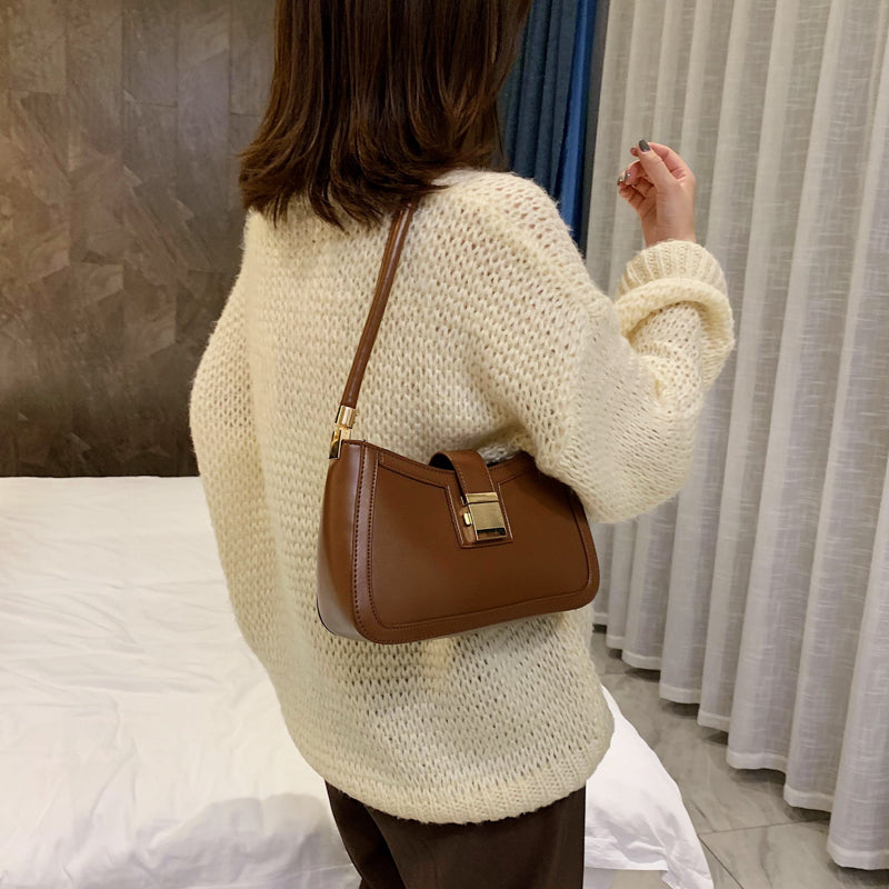 Elarova | Stilvolle Linke Schultertasche | Damen Designer Handtasche mit Reißverschluss