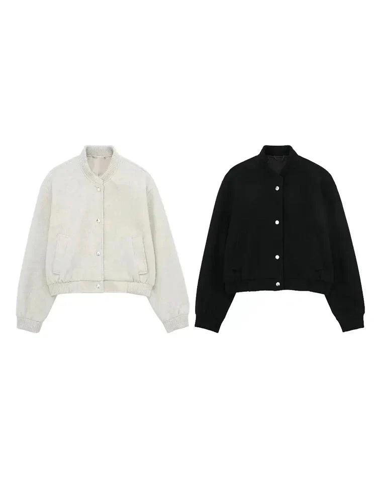 Elarova | Stilvolles Cropped Bomberjacke