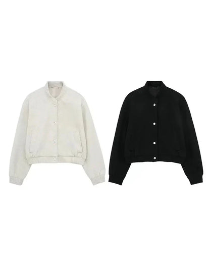 Elarova | Stilvolles Cropped Bomberjacke
