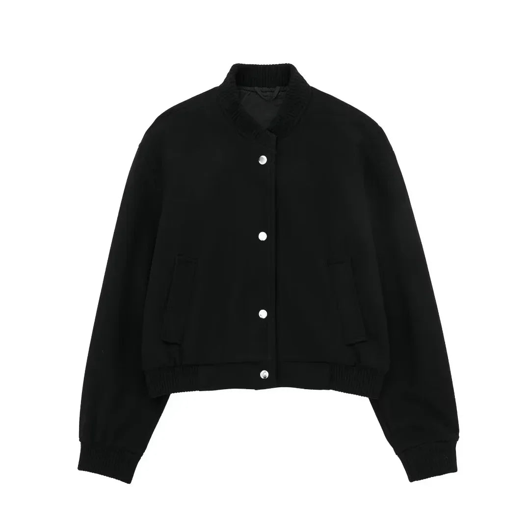 Elarova | Stilvolles Cropped Bomberjacke