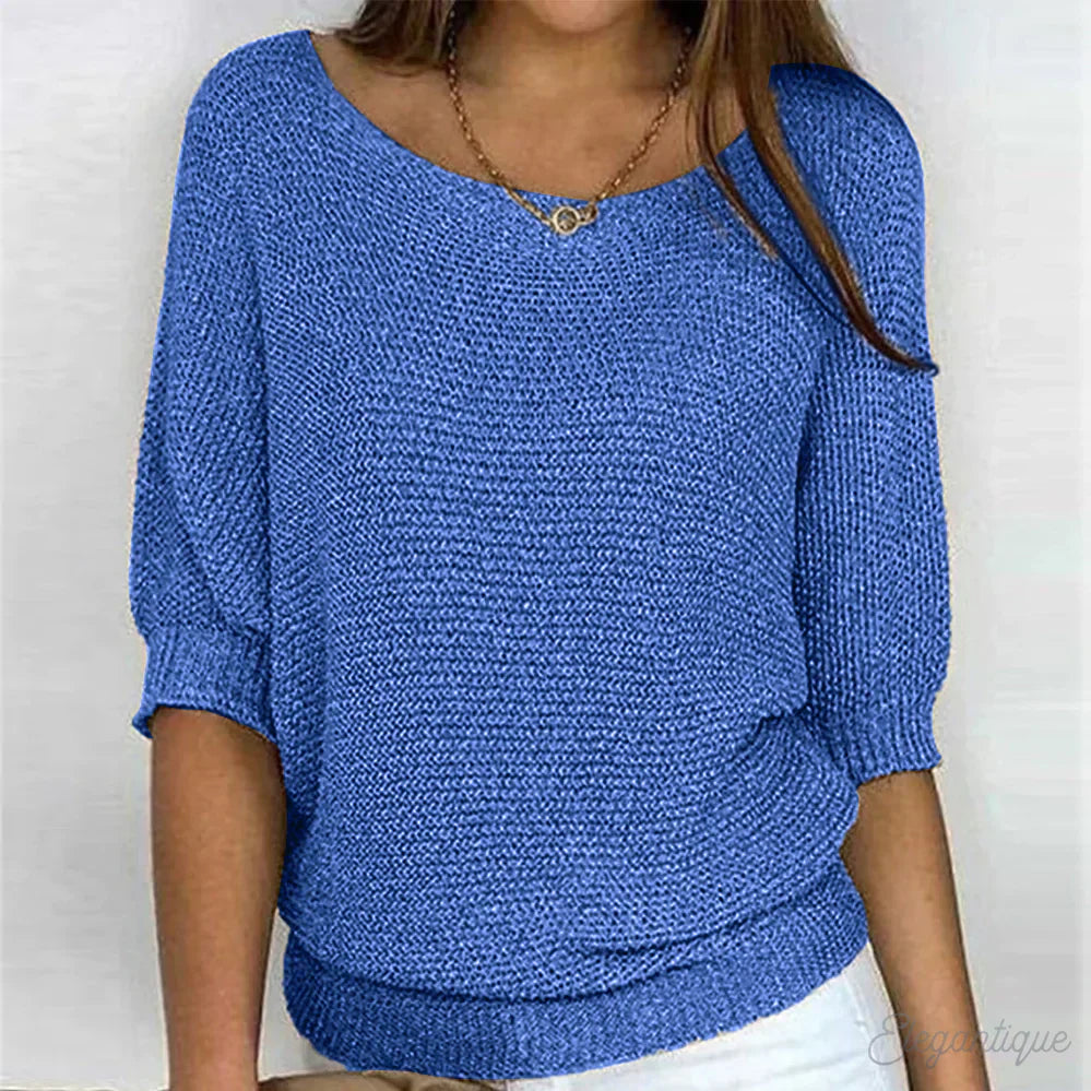 Elarova | Strick Lässig Damenpullover Bequemer Und Stylischer Pullover