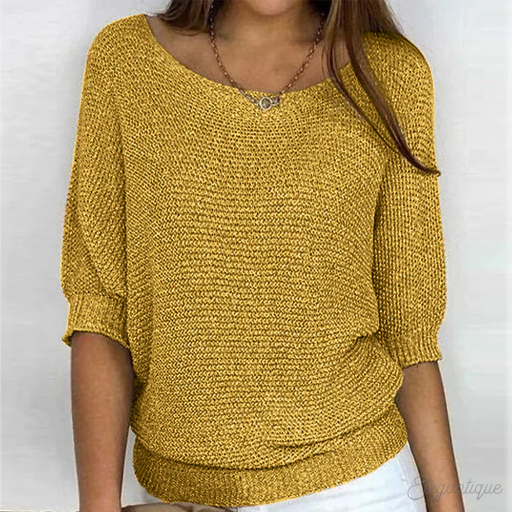 Elarova | Strick Lässig Damenpullover Bequemer Und Stylischer Pullover