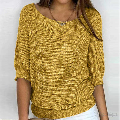 Elarova | Strick Lässig Damenpullover Bequemer Und Stylischer Pullover