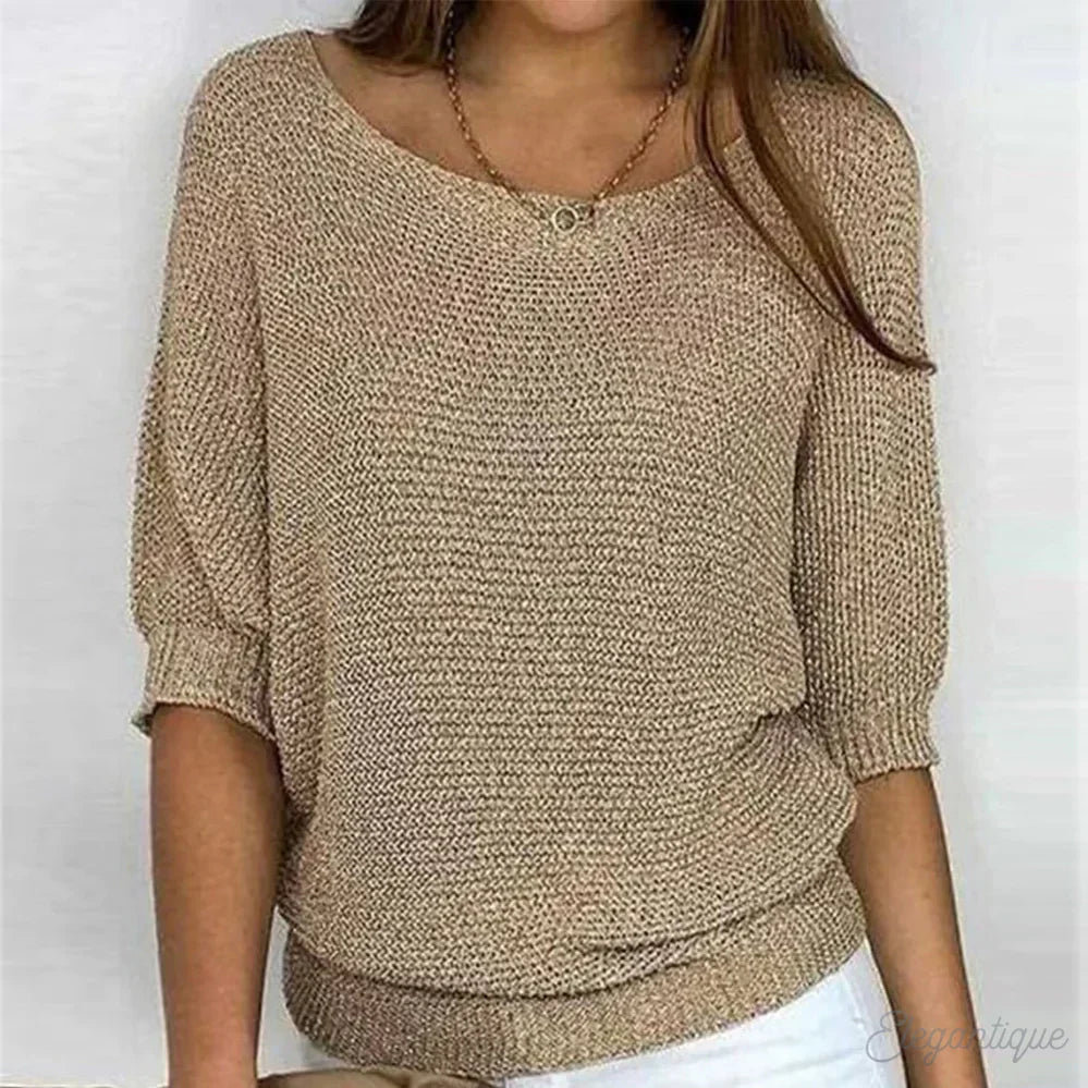Elarova | Strick Lässig Damenpullover Bequemer Und Stylischer Pullover