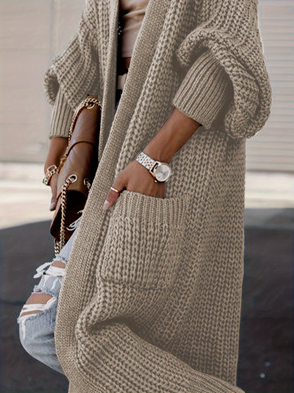 Elarova | Strickcardigan Aus Wolle Mit Taschen Für Damen | Perfekt Für Den Alltag