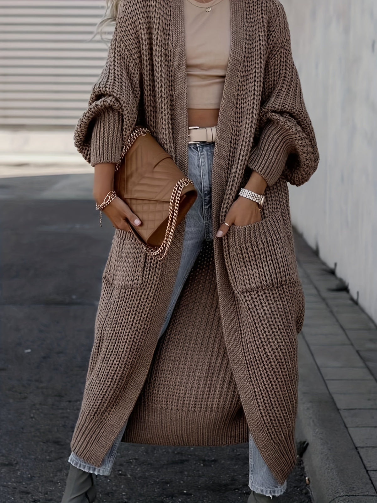 Elarova | Strickcardigan Aus Wolle Mit Taschen Für Damen | Perfekt Für Den Alltag