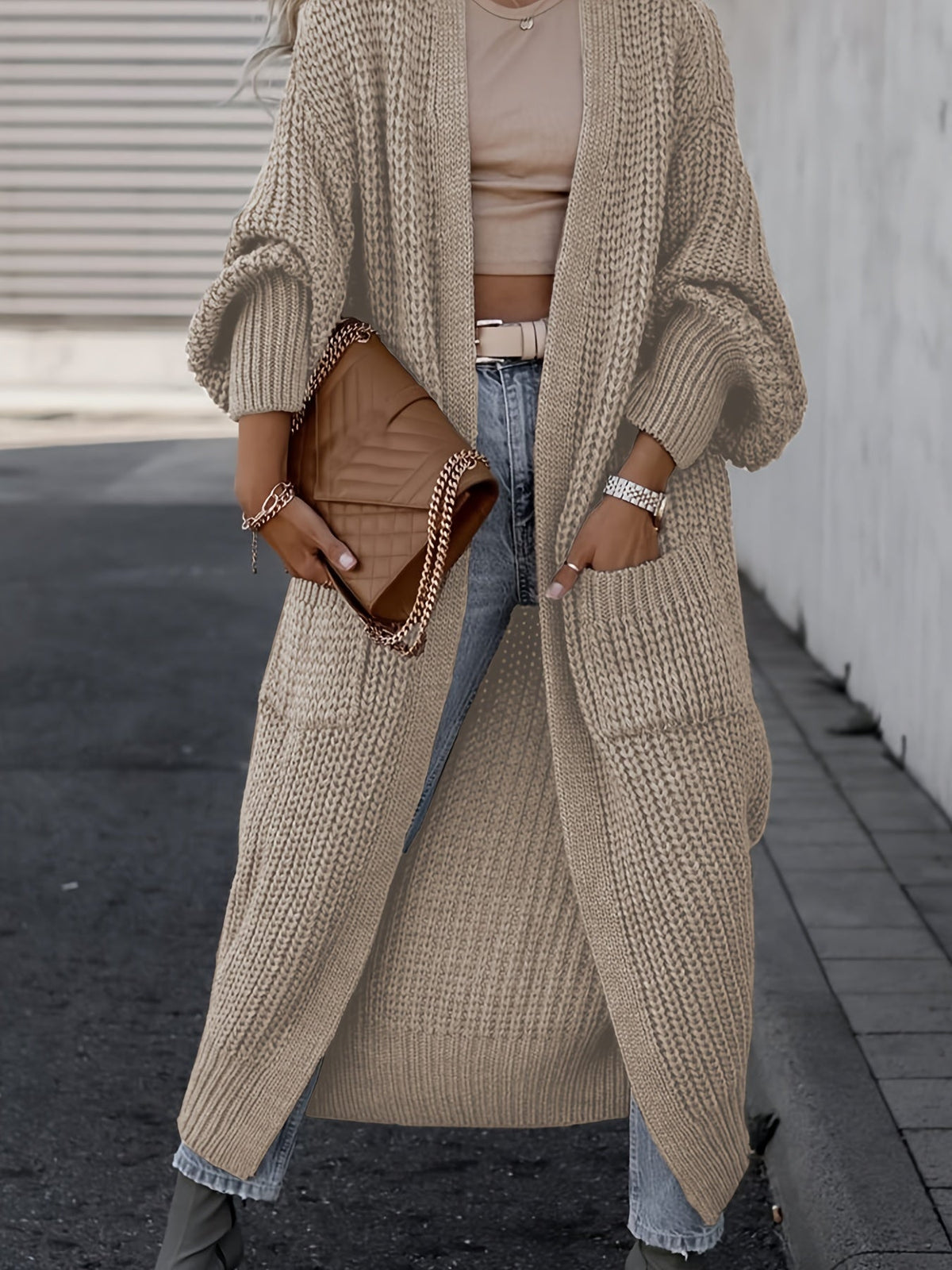 Elarova | Strickcardigan Aus Wolle Mit Taschen Für Damen | Perfekt Für Den Alltag