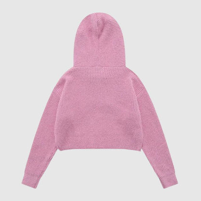 Elarova | Strickhoodie mit Sternenmuster