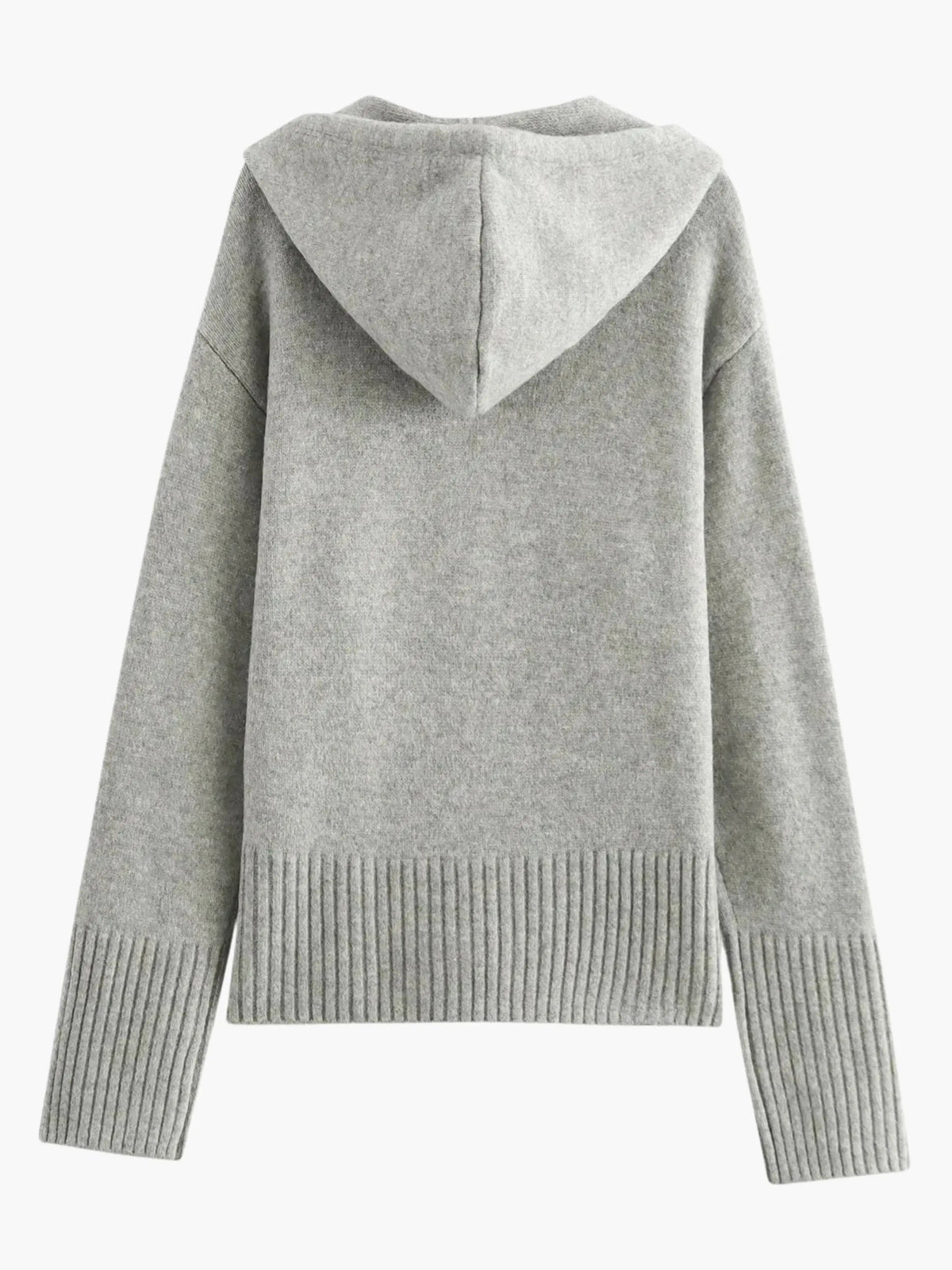 Elarova | Strickjacke Mit Kapuze Und Reißverschluss