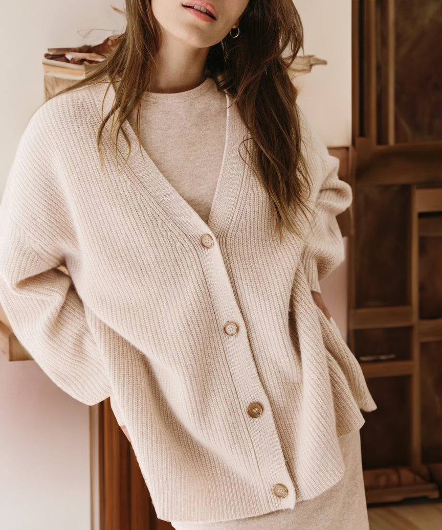 Elarova | Strickjacke Übergröße Knopfleiste Strickjacke Damenbekleidung