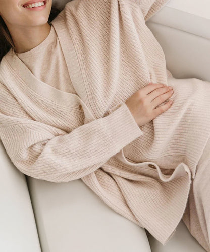 Elarova | Strickjacke Übergröße Knopfleiste Strickjacke Damenbekleidung