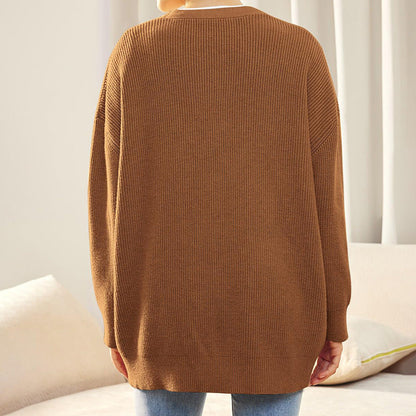 Elarova | Strickjacke Übergröße Knopfleiste Strickjacke Damenbekleidung