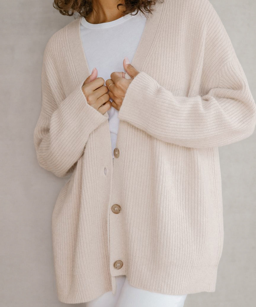 Elarova | Strickjacke Übergröße Knopfleiste Strickjacke Damenbekleidung