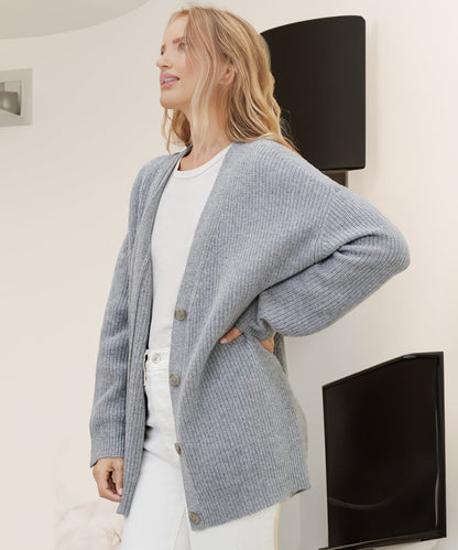 Elarova | Strickjacke Übergröße Knopfleiste Strickjacke Damenbekleidung