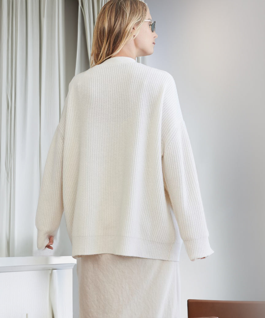 Elarova | Strickjacke Übergröße Knopfleiste Strickjacke Damenbekleidung