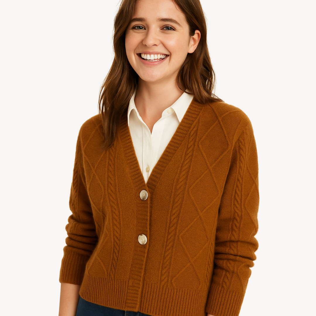 Elarova | Strickjacke mit Knopfleiste für Damen