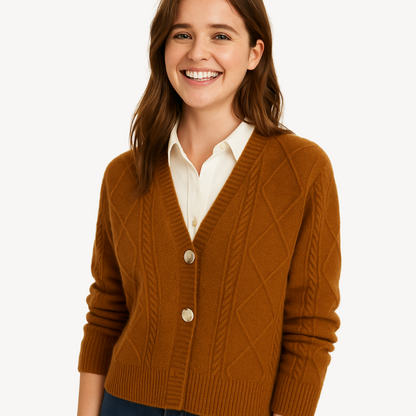 Elarova | Strickjacke mit Knopfleiste für Damen