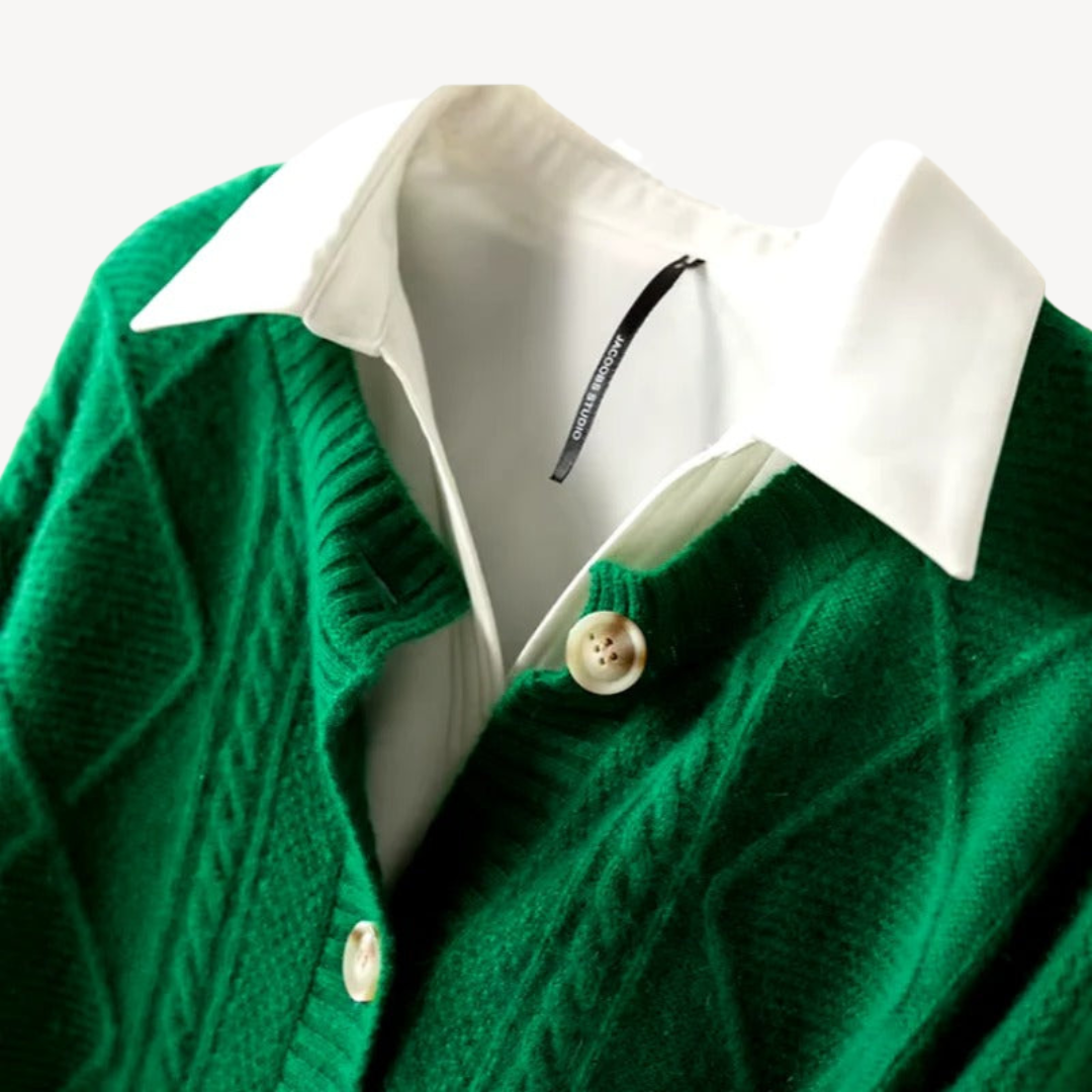 Elarova | Strickjacke mit Knopfleiste für Damen