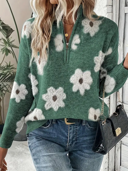 Elarova | Strickpullover Mit Reißverschluss
