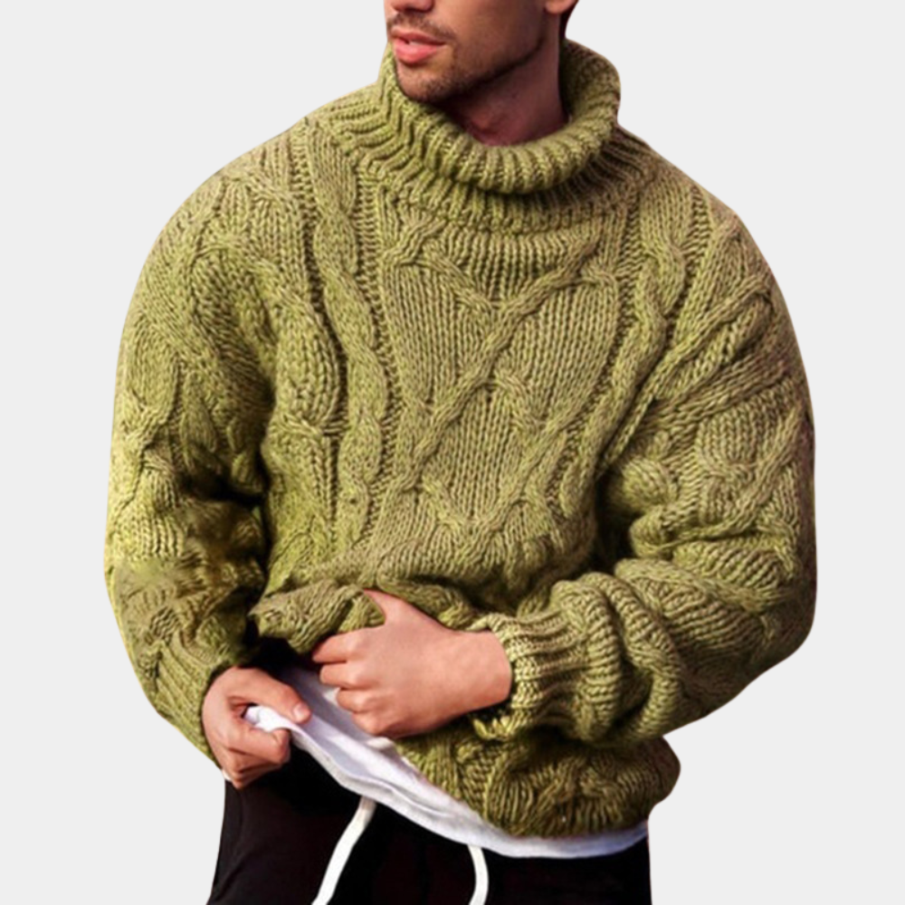 Elarova | Strickpullover Mit Zopfmuster Für Herren