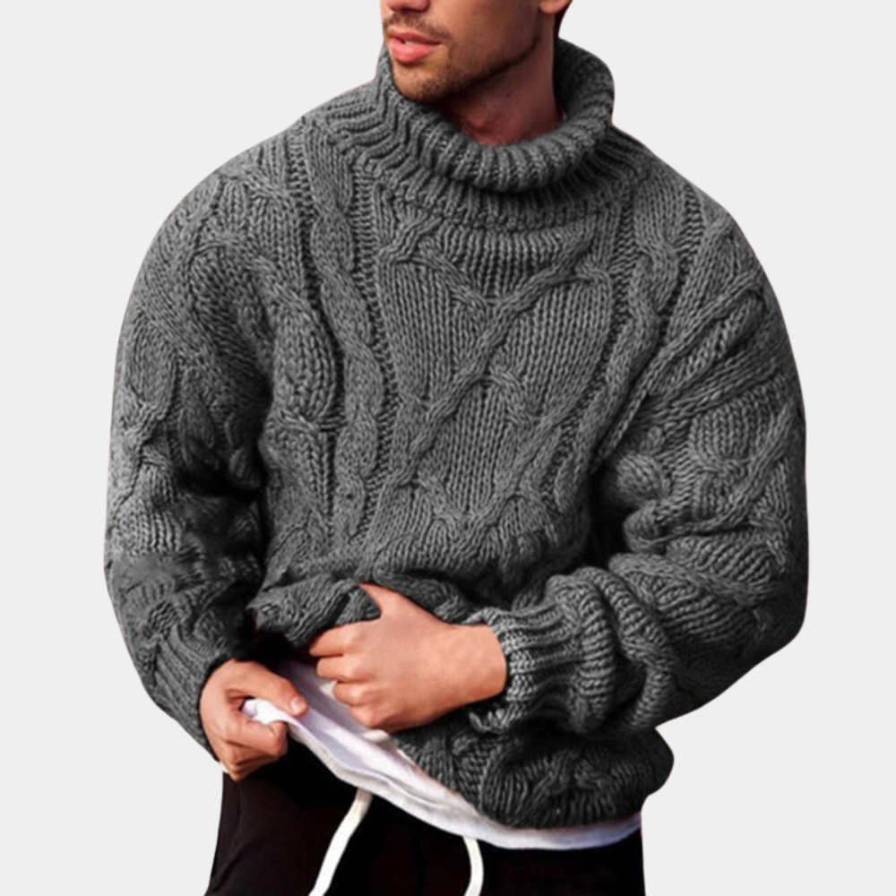 Elarova | Strickpullover Mit Zopfmuster Für Herren