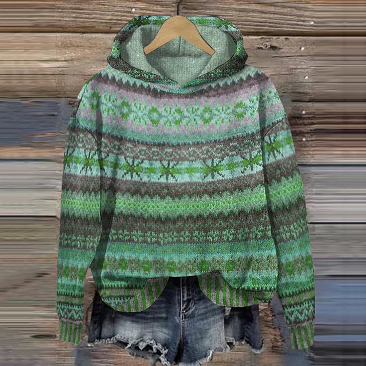 Elarova | Strickpullover mit Kapuze für Damen