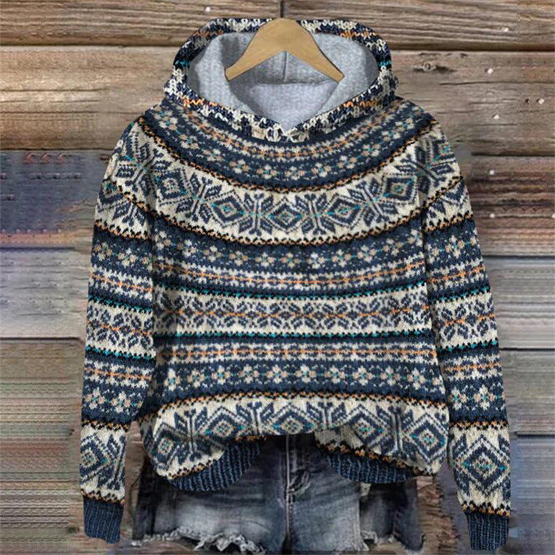 Elarova | Strickpullover mit Kapuze für Damen