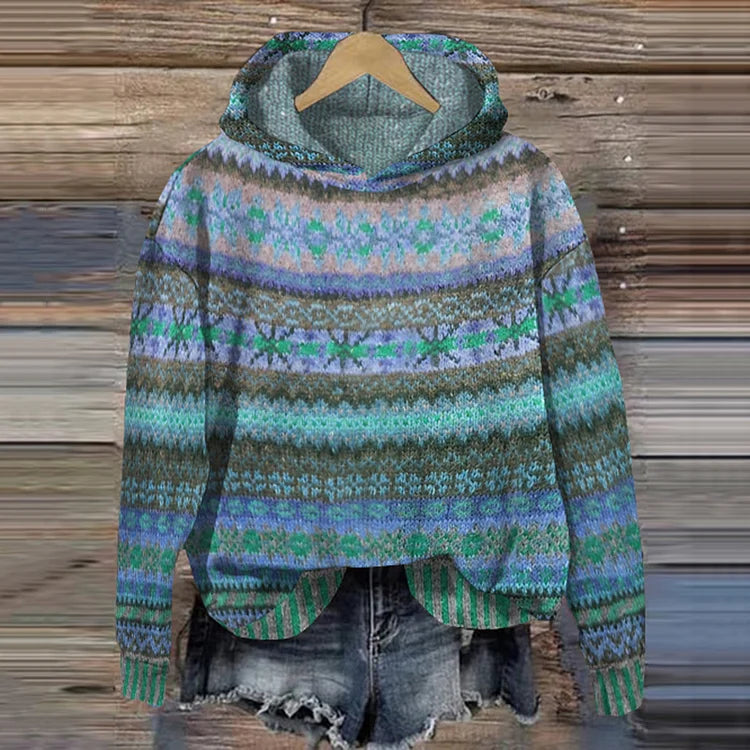 Elarova | Strickpullover mit Kapuze für Damen
