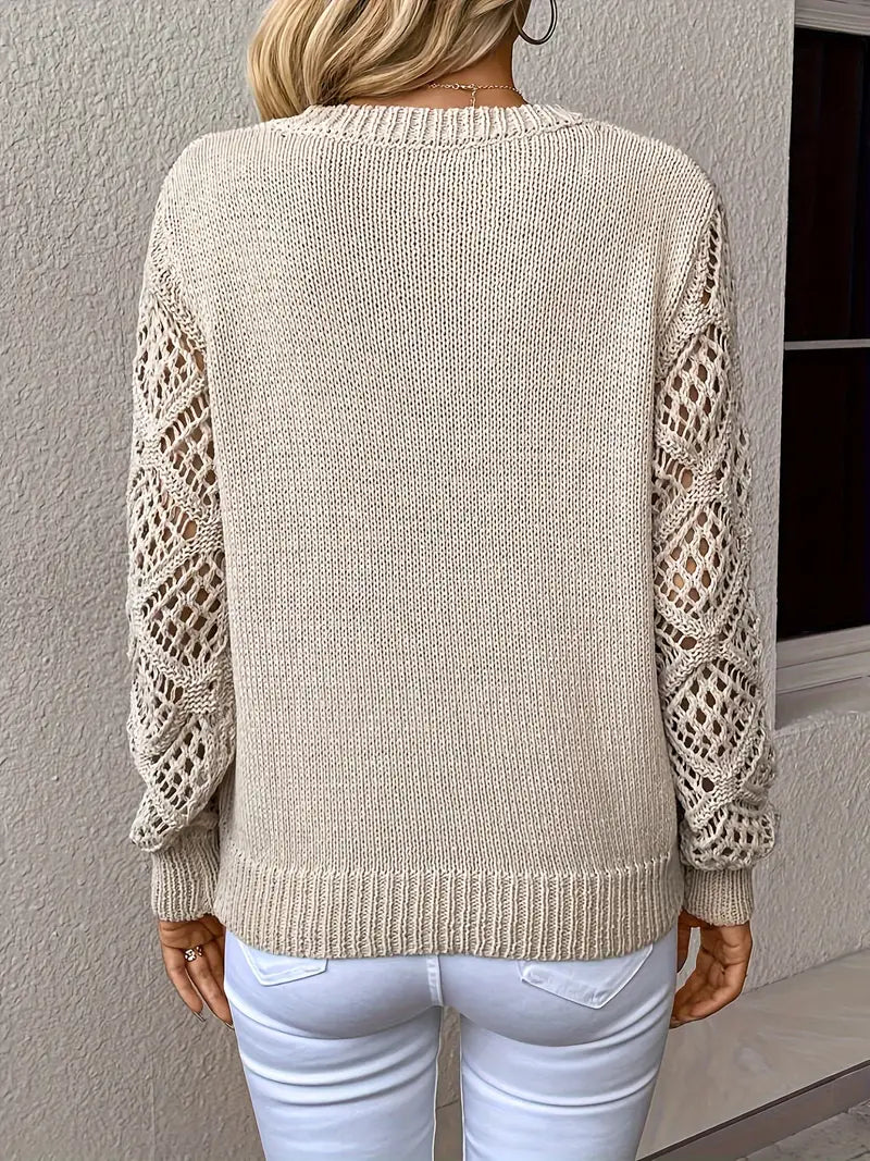 Elarova | Strickpullover mit V-Ausschnitt für Damen