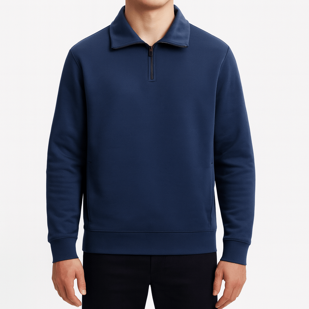 Elarova | Strickpullover mit halbem Reißverschluss