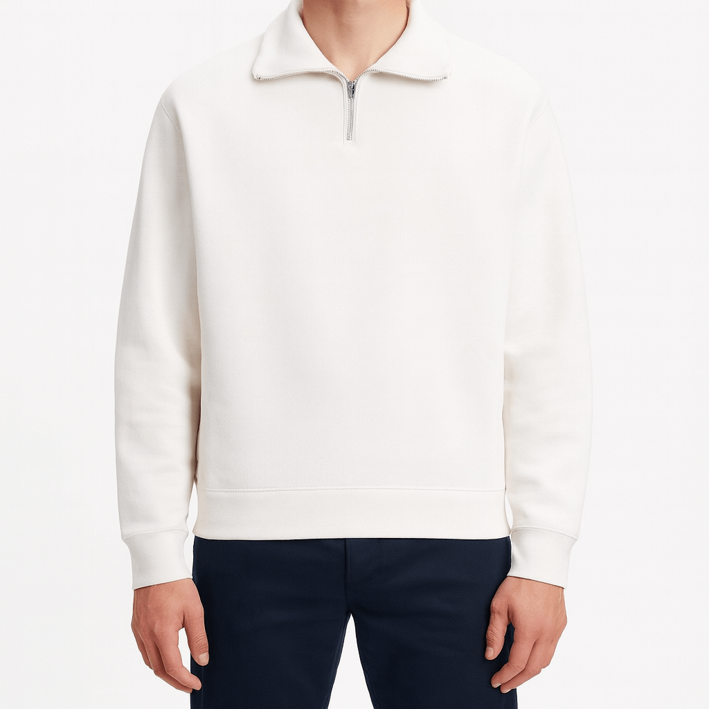 Elarova | Strickpullover mit halbem Reißverschluss