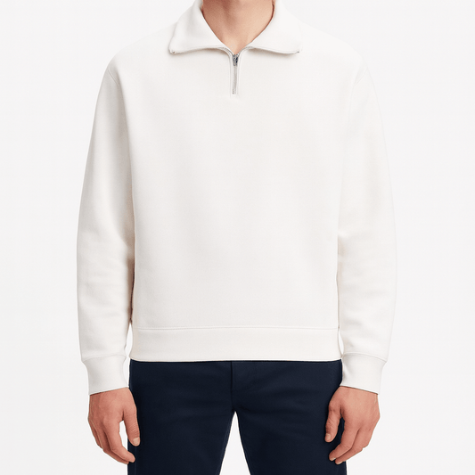 Elarova | Strickpullover mit halbem Reißverschluss