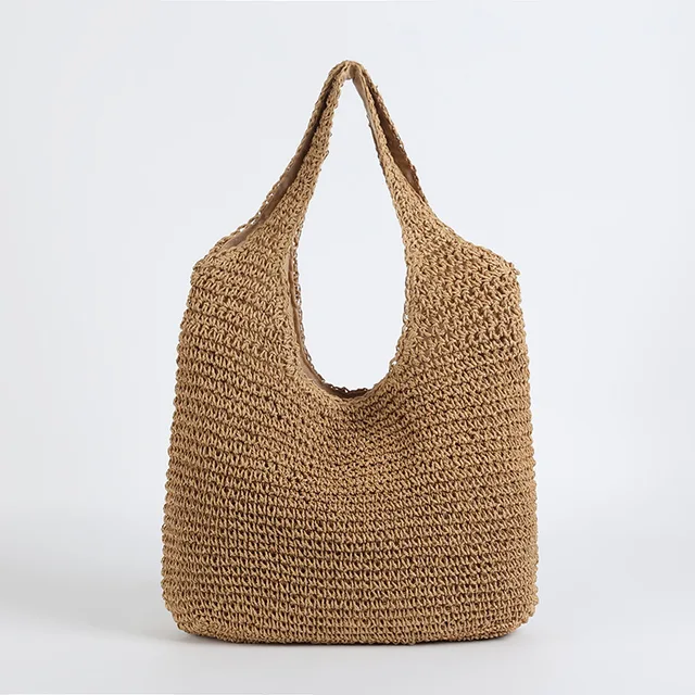 Elarova | Strohtasche Geflochtene Tasche Leicht & Strapazierfähig Lässige Sommertasche