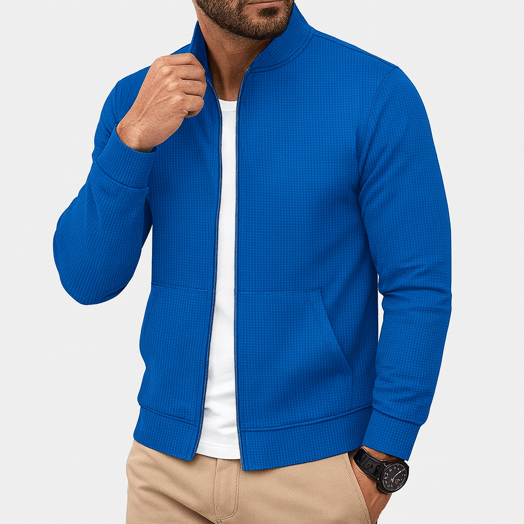 Elarova | Strukturierte Jacke mit Reißverschluss