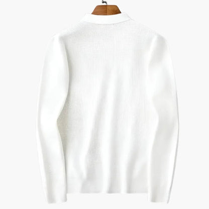 Elarova | Strukturiertes Strick Polohemd für Herren