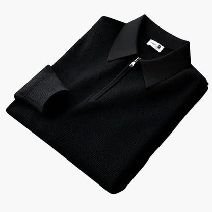 Elarova | Strukturiertes Strick Polohemd für Herren