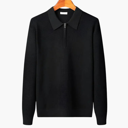 Elarova | Strukturiertes Strick Polohemd für Herren