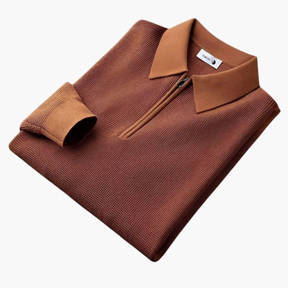 Elarova | Strukturiertes Strick Polohemd für Herren