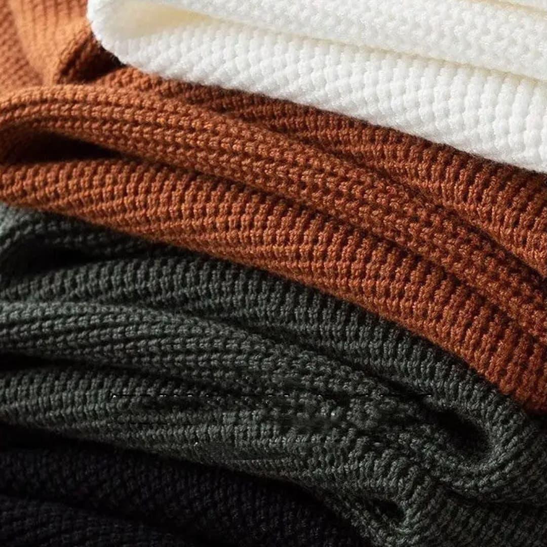 Elarova | Strukturiertes Strick Polohemd für Herren