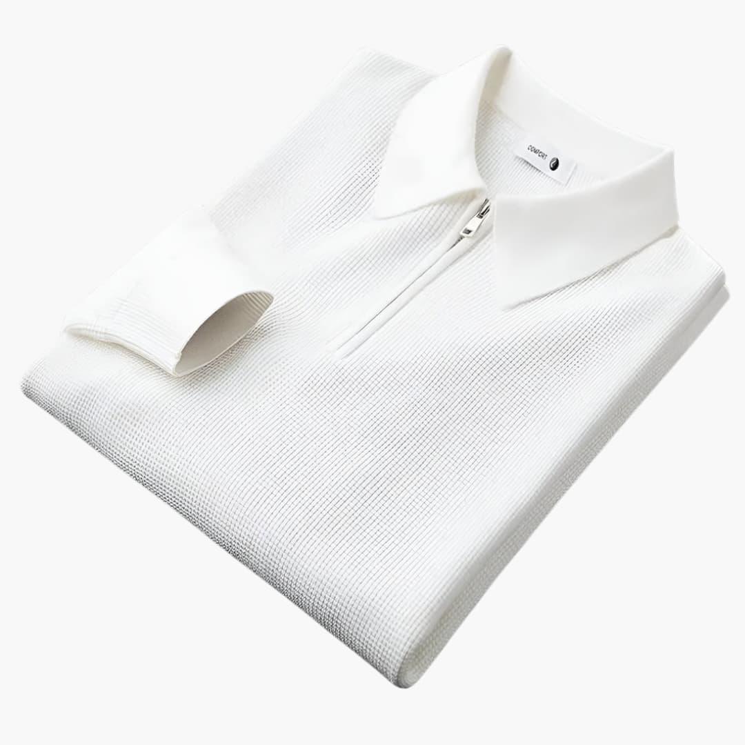 Elarova | Strukturiertes Strick Polohemd für Herren