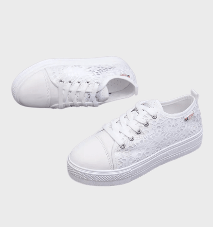 Elarova | Stylische Niedrig Geschnittene Schnürsneakers mit Seitlichen Details und Sicherer Passform