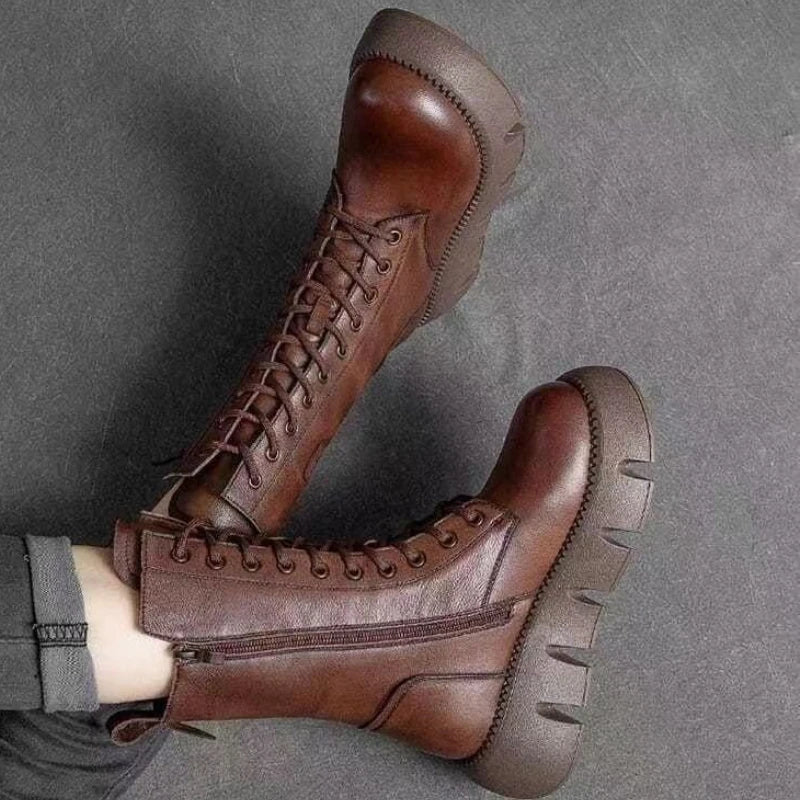 Elarova | Stylische Stiefel mit hoher Sohle