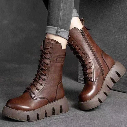 Elarova | Stylische Stiefel mit hoher Sohle