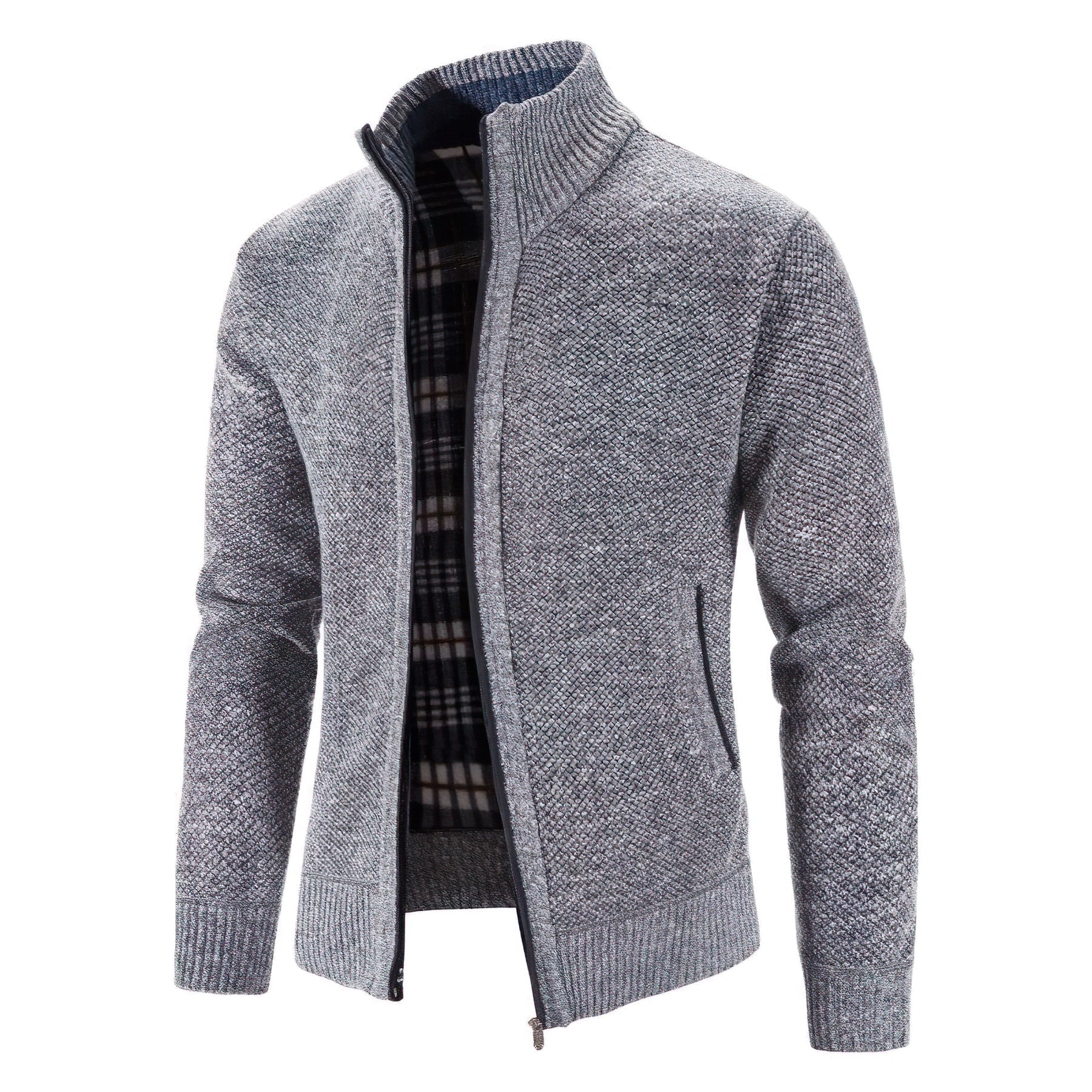 Elarova | Stylische Strickjacke mit Reißverschluss für Herren