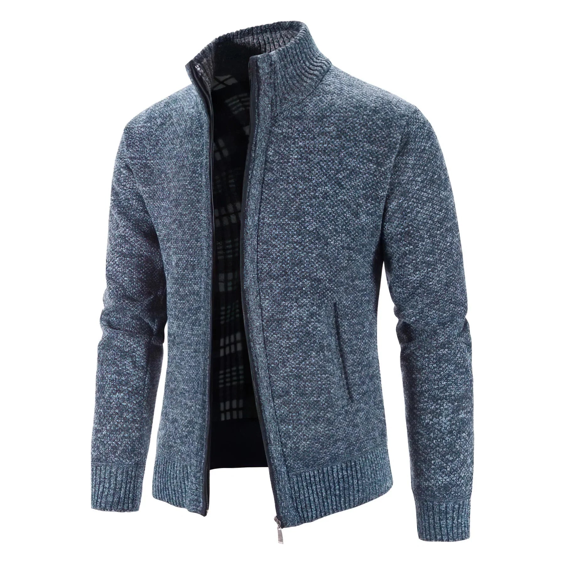 Elarova | Stylische Strickjacke mit Reißverschluss für Herren