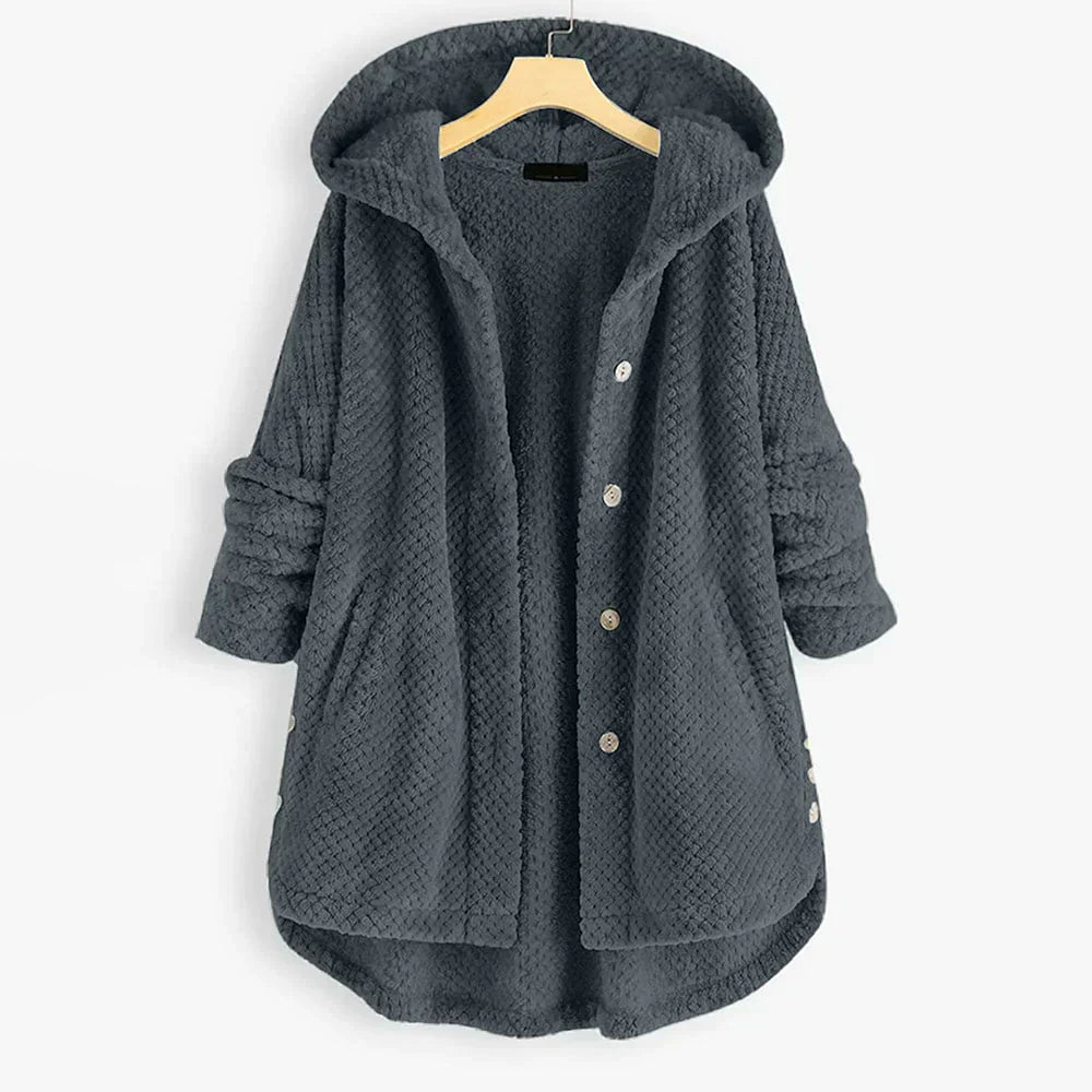 Elarova | Stylische, Superweiche Fleece-Kapuzenjacke