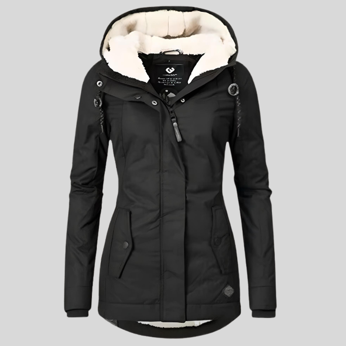 Elarova | Stylische Winterjacke – Mit Kapuze & Kuscheligem Kunstfell